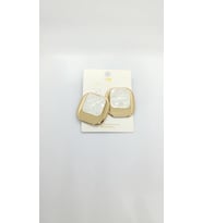 Ivory Glow Square Küpe