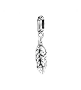 Nur Silver Sallantılı Tüy Gümüş Charm NUR-BL01072