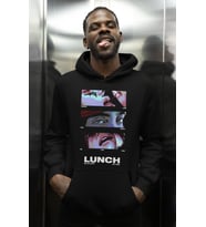Tasarım Billie Eilish Lunch Baskılı Unisex Oversize Şarkıcı Hoodie