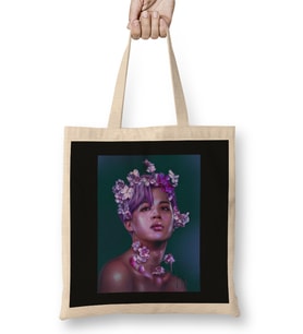 Bts Flower Jimin Bez Çanta Uzun Saplı