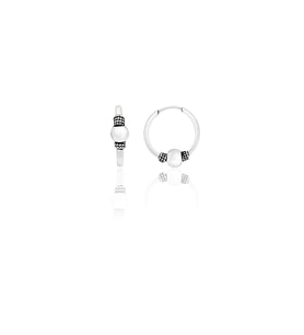 925 Ayar Gümüş 13 mm Toplu Gümüş Hakla Küpe ST252