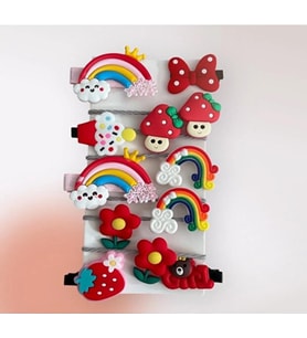KIZ BEBEK VE ÇOCUK TOKA SETİ (Kırmızı)