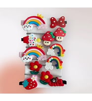 KIZ BEBEK VE ÇOCUK TOKA SETİ (Kırmızı)