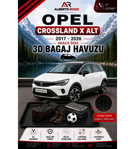 Opel Crossland X ALT 2017 - 2026 Araca Özel 3D Bagaj Havuzu