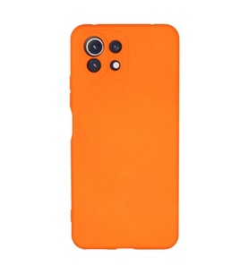 Xiaomi Mi 11 Lite Kılıf Nano İçi Kadife Silikon - Turuncu
