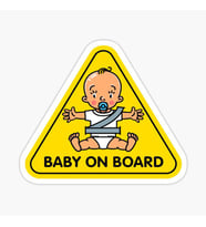 Arabada Bebek Var Sticker oto Yapıştırma Etiket 18cm MD6