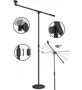 Lastvoice BMS-02 Hareketli Kol Döküm Tabanlı Boy Mikrofon Standı Sehpası