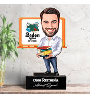 Erkek Beden Eğitimi Öğretmenlerine Hediye Karikatürlü Biblo