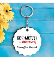 Geometri Öğretmenlerine Özel İsimli Anahtarlık