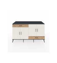 Kronos Konsol 5 Raflı 2 Çekmeceli 4 Kapaklı 176x59x99 Antrasit-Aytaşı/Çam