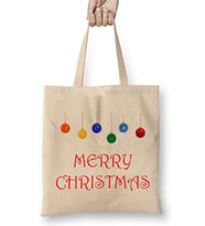 Yılbaşı Yeni Yıl Konseptli Merry Christmas 010 Bez Çanta Uzun Saplı
