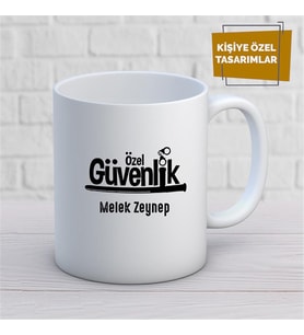 Kişiye Özel İsim Yazılabilir Özel Güvenlik  Kupa Bardak