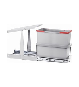 Pyramith P9156 24 Lt. Gri Teleskopik Raylı Çöp Kovası
