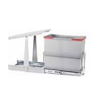 Pyramith P9156 24 Lt. Gri Teleskopik Raylı Çöp Kovası