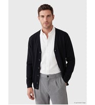 LCWAIKIKI Classic Siyah Regular Fit V Yaka Erkek Triko Hırka