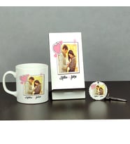 Fotoğraflı Üçlü Set (Kupa + Telefon Standı + Anahtarlık)