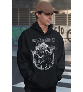 Iron Maiden Rock Metal Baskılı Unisex Oversize Müzik Grubu Hoodie