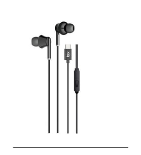 BIX HF01C-BK Type-C Siyah 14MM EXTRA BASS KULAKİÇİ Mikrofonlu Kulaklık
