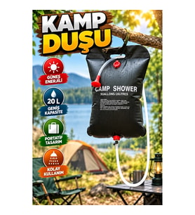 20 Litre Solar Kamp Duşu – Güneş Enerjili Portatif Duş Çantası