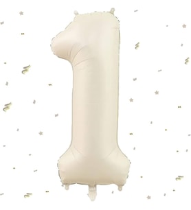1 YAŞ BEJ RENK FOLYO BALON 34 INC 86 CM