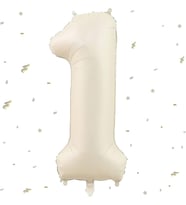 1 YAŞ BEJ RENK FOLYO BALON 34 INC 86 CM