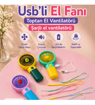 Mini Şarjlı USB El Fanı Taşınabilir Vantilatör Renkli 15x8 Cm