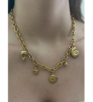 Deniz Kabuğu Charm Çelik Kolye