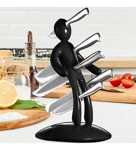 SN-29170 Siyah Çok Amaçlı Mutfak Tezgah Üstü Bıçak Tutucu Stand Organizer
