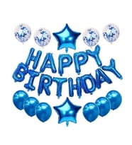Mavi Happy Birthday Folyo Balon Set
