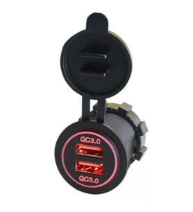 12-24 Volt Araç/Tekne/Motorsiklet/Kamyon için ( Quick ) HIZLI ŞARJ ( Renk Seçenekli ) (Kırmızı)