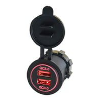 12-24 Volt Araç/Tekne/Motorsiklet/Kamyon için ( Quick ) HIZLI ŞARJ ( Renk Seçenekli ) (Kırmızı)