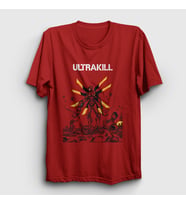 Presmono Unisex Kırmızı Poster V2 Ultrakill T-Shirt 529233tt