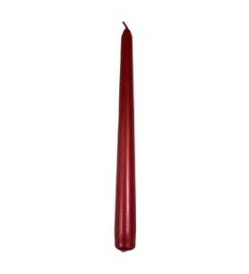 Candle Şamdan Mum Konik 2,5x25cm Metalik Kırmızı %100 Kaliteli Pamuk Fitil 1 adet  66575