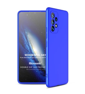 Microsonic Samsung Galaxy A73 5G Kılıf Double Dip 360 Protective Mavi