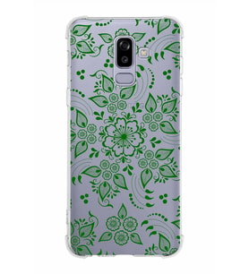 Samsung Galaxy J8 (2018)  Köşe Korumalı Antişok Kapak Nostalji Desen Tasarımlı Şeffaf  Kılıf
