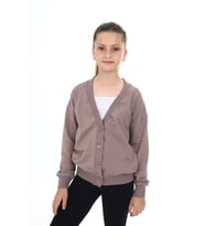 Toontoy Kız Çocuk Okul Hırka (Acı Kahve)