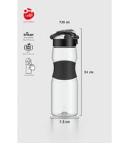 Renga Saga Silikon Detaylı 730 ml Tritan Matara 911033 Fuşya (Siyah)