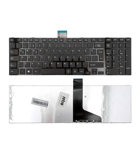 Toshiba Satellite C850 ile Uyumlu Notebook Klavye - Siyah - TR - Çerçeveli
