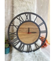 Dekoratif Ahşap Duvar Saati 50 cm