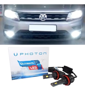 Vw Tiguan Led Xenon Sis Farı Ampulü H8 Ultimate 9500 Lumens Yeni Seri Beyaz 2016+