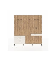 Hyperion Dolap 8 Raflı 4 Çekmeceli 3 Askılı 220x44x243 Aytaşı-Çam/Aytaşı