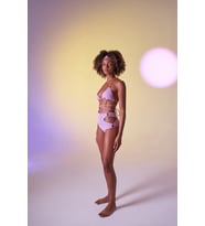 Yüksek Bel Aksesuar Detaylı Delphi Bikini Altı Kahverengi (Lila)