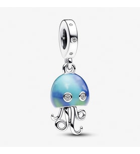Nur Silver Renk Değiştiren Denizanası Sallantılı Gümüş Charm NUR-CM00409