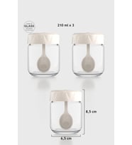 Renga Lexa 210 ml Kaşıklı 3'lü Cam Baharatlık Seti 161019 Bej