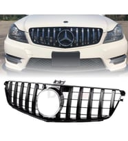 Mercedes W205 C63 Gt Amg Ön Panjur Izgara Seti Siyah Gri 2015 - 2020 Arası Uyumlu