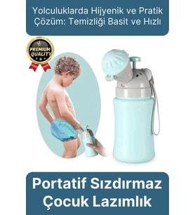 Çok Amaçlı Portatif Pratik Sızdırmaz Araba Yolculuk Çocuk Kız Erkek Pisuarı Lazımlık Küçük Tuvalet