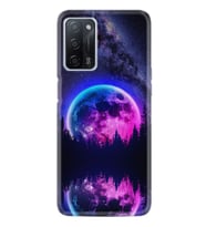 Oppo A55 Kılıf Silikon Desen Özel Seri Star Planet 1652