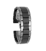 ​​Amazfit GTS Bip Lite S GTR 42mm Kordon Mat Seramik Metal Kordon (Parlak Siyah)