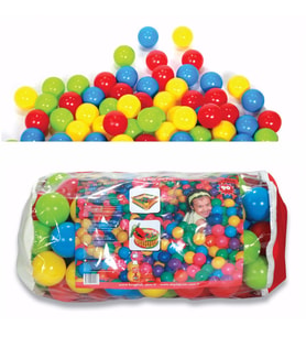 King Kids Oyun Havuzu Topları 90mm 100'lü Çantalı (Çok Renkli)