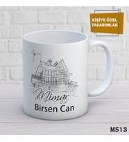 Kişiye Özel Meslek Temalı Kupa  İsimli & Fotoğraflı Premium Hediye Bardak Mimar